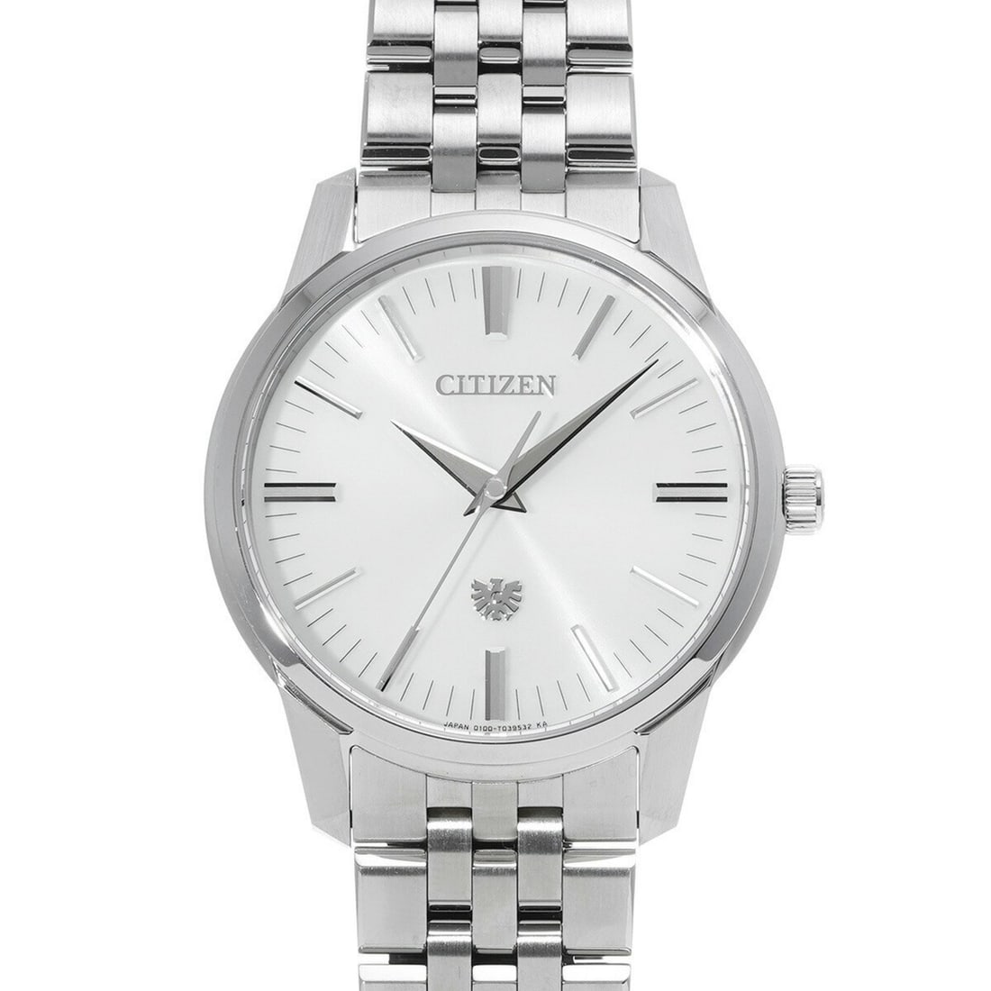 Citizen Eco-Drive AQ6100-56A Silver Men's Watch Solar: --- Catalog ---Category: SizeWrist Size: 20.5cm / 8.07''Case Diameter: 39mm / 1.54''Category: DesignType: WristwatchGender: MenDisplay: AnalogGemstone: SapphireColor (Dial): SilverCrystal Type: Sapphi