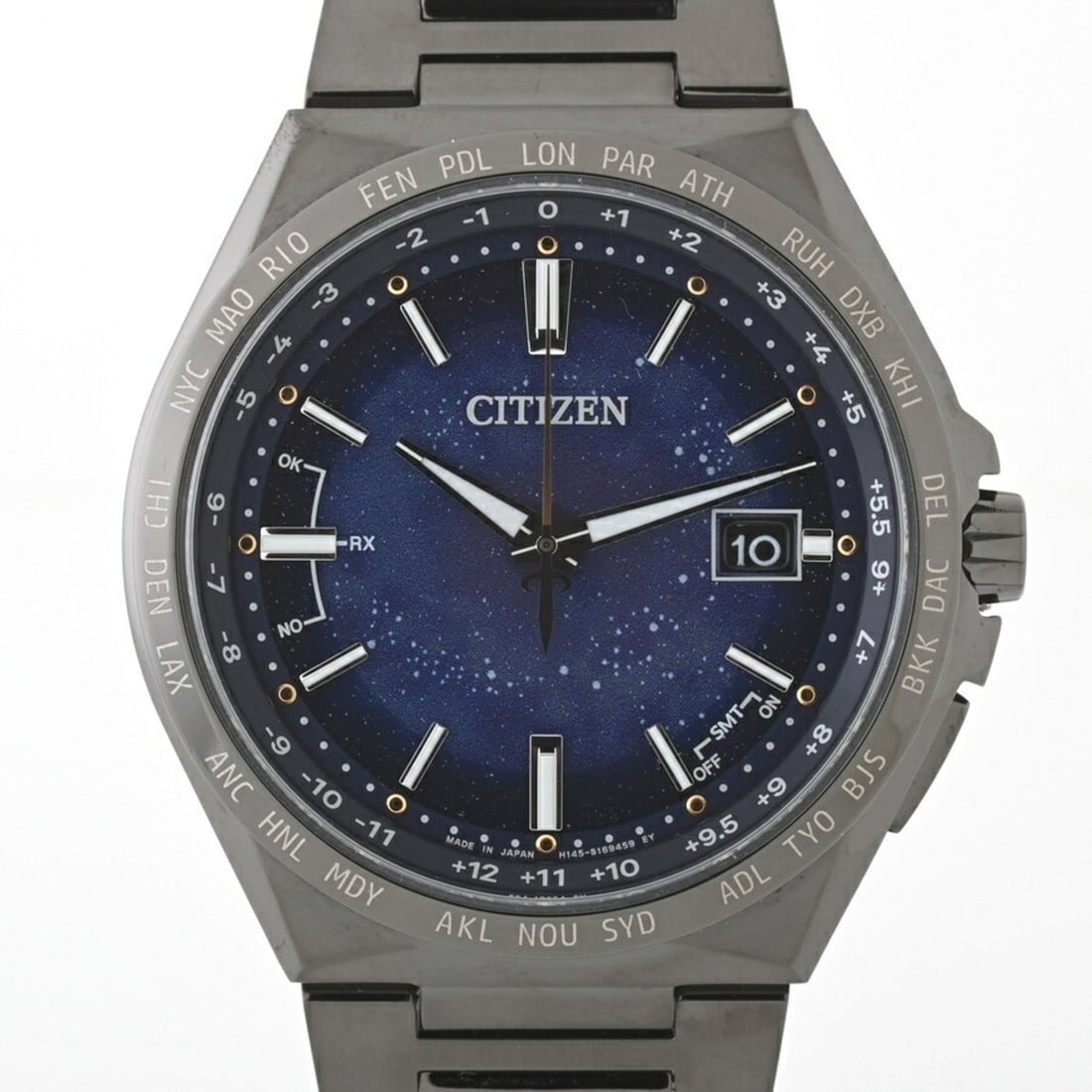 CITIZEN ATTESA Titanium Technology 50th Anniversary Cosmic Blue Collection Limited Edition: --- Catalog ---Category: SizeWrist Size: 20.5cm / 8.07''Case Diameter: 43mm / 1.69''Category: DesignType: WristwatchGender: MenColor (Dial): BlueMaterial (Band): TitaniumMaterial (Case): TitaniumCateg