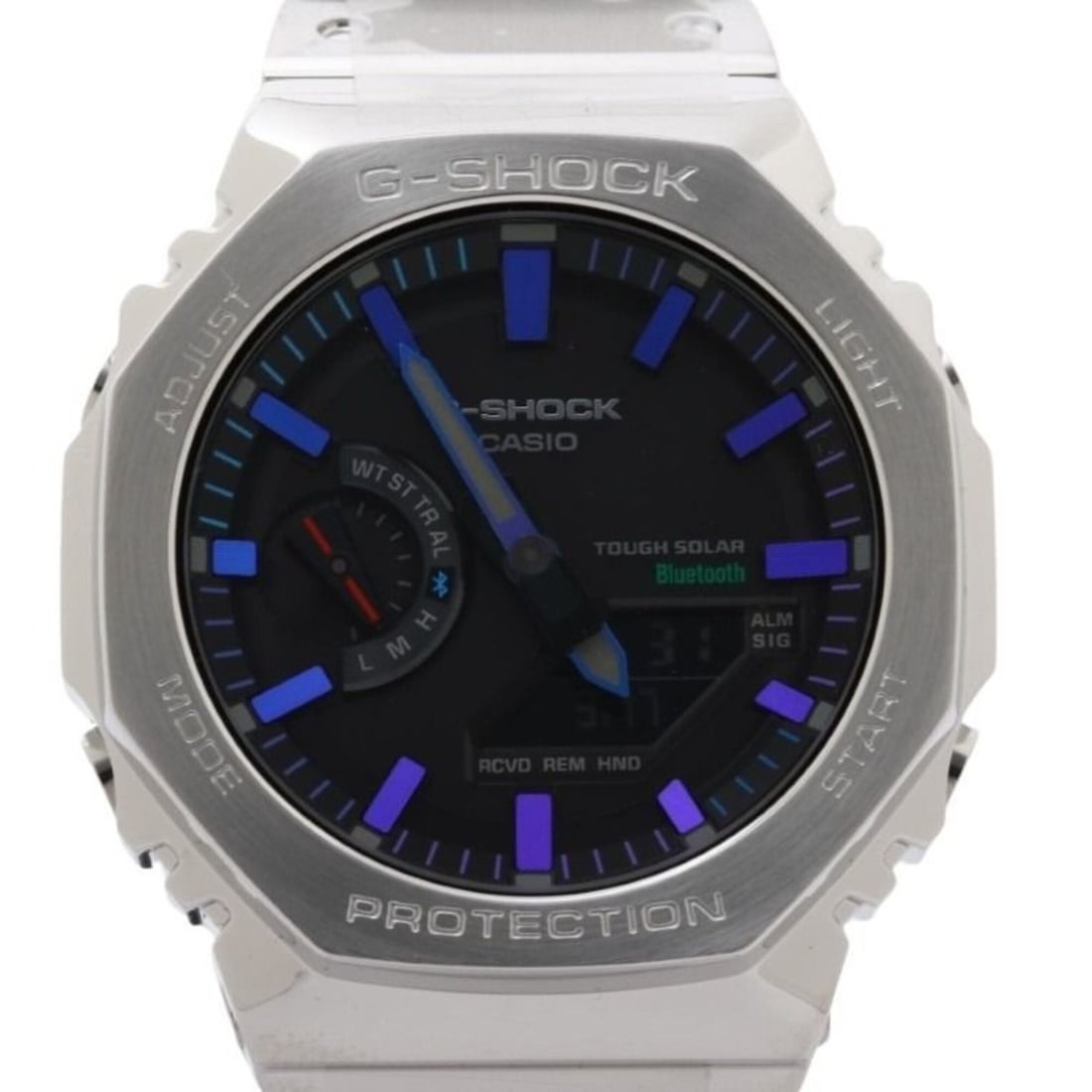 CASIO G-SHOCK FULL METAL 2100 Series GM-B2100PC-1AJF Black Silver Stainless Steel Men's Watch: --- Catalog ---Category: SizeWrist Size: 22cm / 8.66''Case Diameter: 44.4mm / 1.75''Category: DesignType: WristwatchGender: MenColor (Dial): BlackMaterial (Band): Stainless steelMaterial (Case): Stain