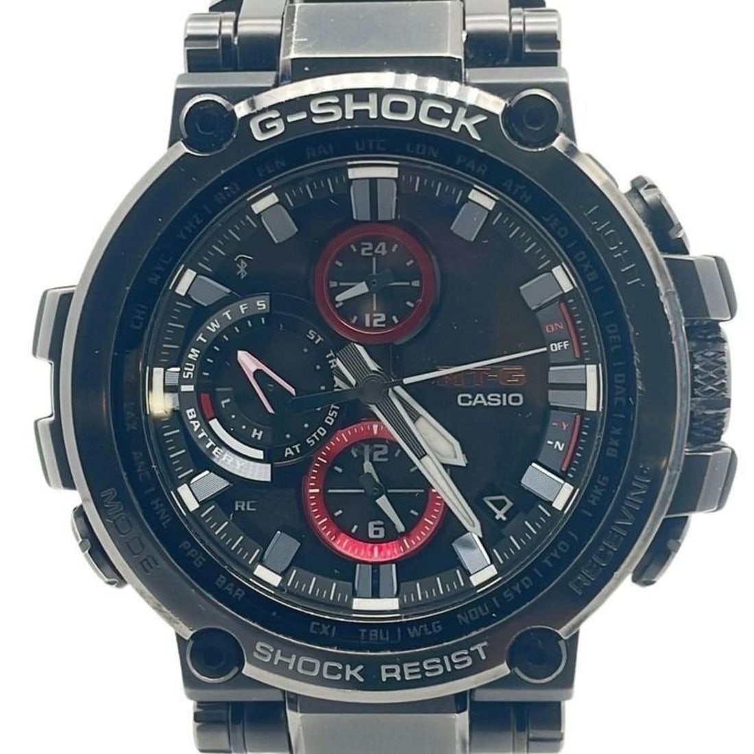 CASIO G-SHOCK MTGB1000 MTGB1000B1AJF Black Resin/Stainless Steel Men's Analog Watch: --- Catalog ---Category: SizeWrist Size: 23.5cm / 9.25''Case Diameter: 51.7mm / 2.04''Category: DesignType: WristwatchGender: MenColor (Dial): BlackMaterial (Case): Stainless steelCategory: GeneralMPN