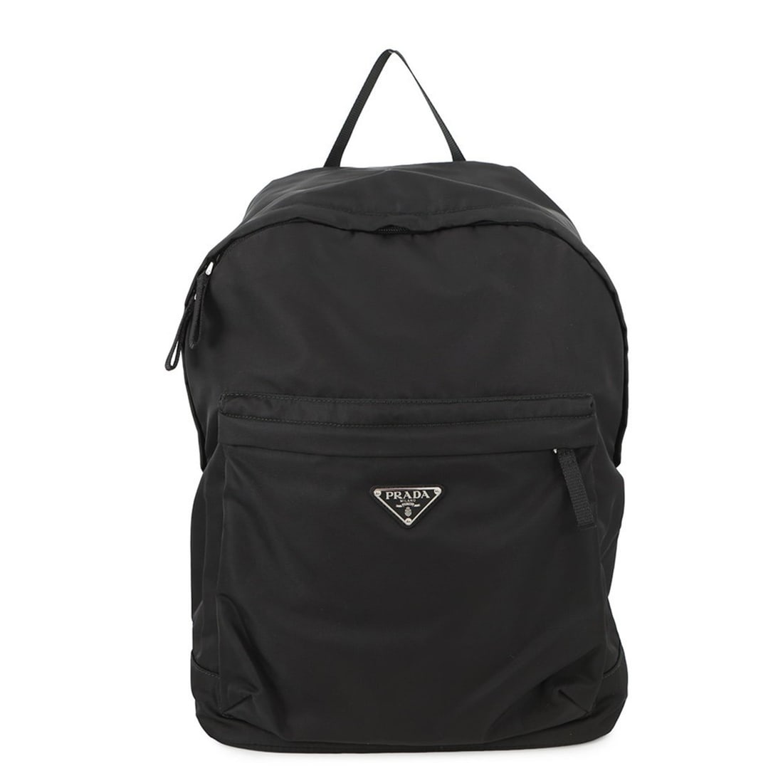 Prada Triangle Backpack in Nylon, 2VZ034. This black handbag backpack is perfect for any occasion. (1 of 14)