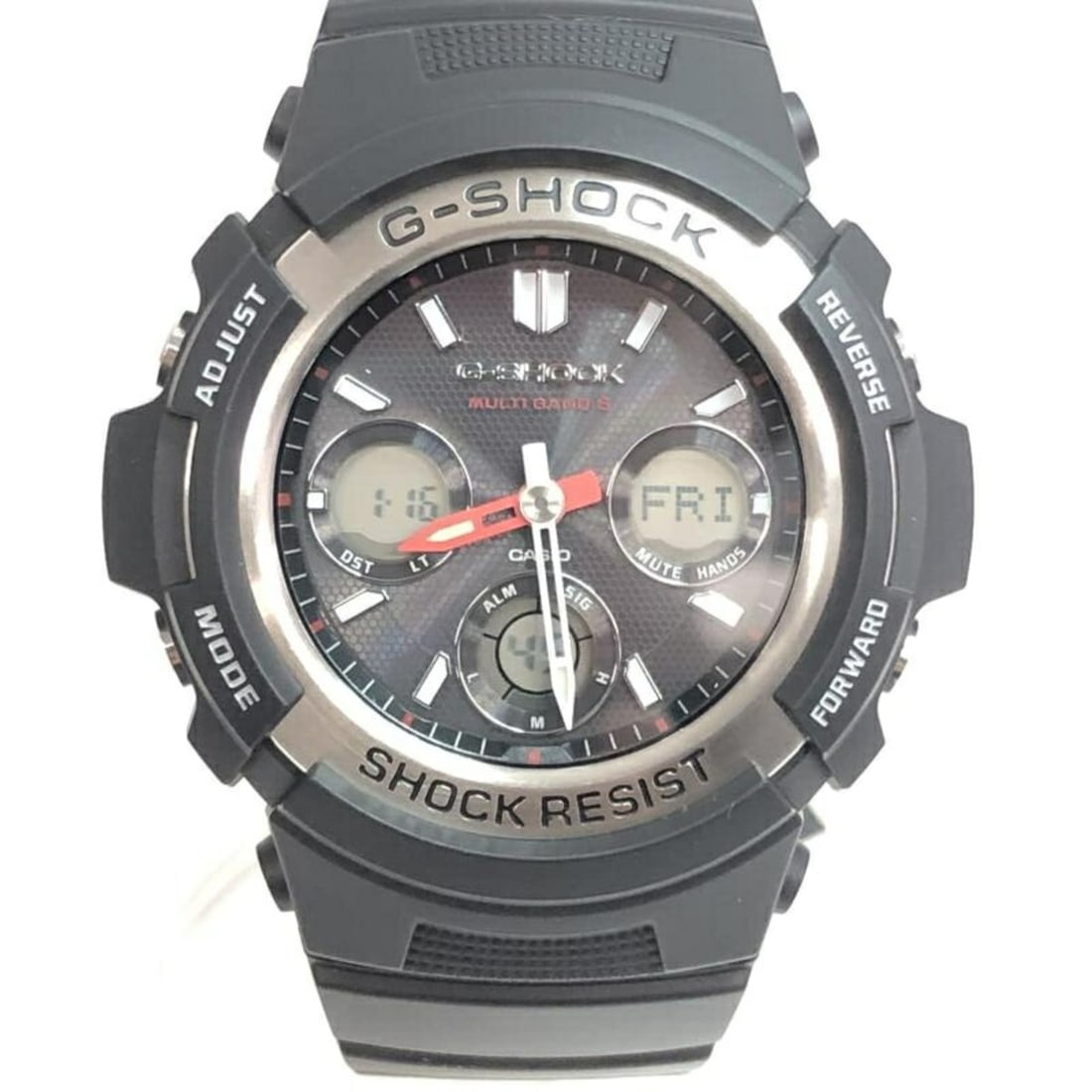 Casio G-SHOCK radio-controlled watch, Tough Solar, AWG-M100-1AJF.: --- Catalog ---Category: SizeWrist Size: 21cm / 8.26''Case Diameter: 39mm / 1.54''Category: DesignType: WristwatchGender: MenCategory: GeneralBrand: Casio--- Item List ---Section: ConditionRanking: Ra