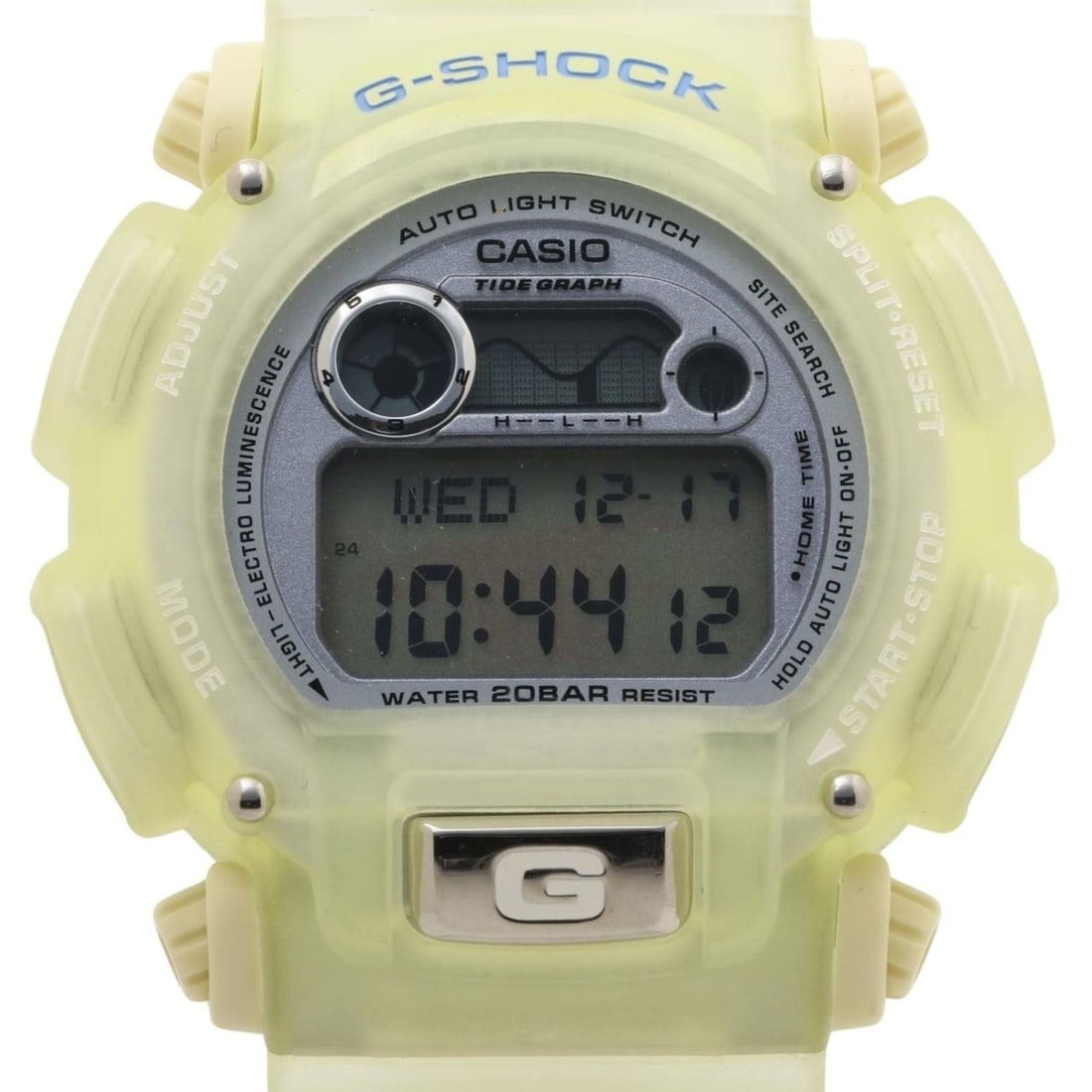 CASIO GSHOCK 8th International Dolphin and Whale Competition Watch DW9000K Clear Men's: --- Catalog ---Category: SizeWrist Size: 22cm / 8.66''Case Diameter: 43.4mm / 1.71''Category: DesignType: WristwatchGender: Men,WomenMaterial (Band): PlasticMaterial (Case): PlasticCategory: GeneralMP