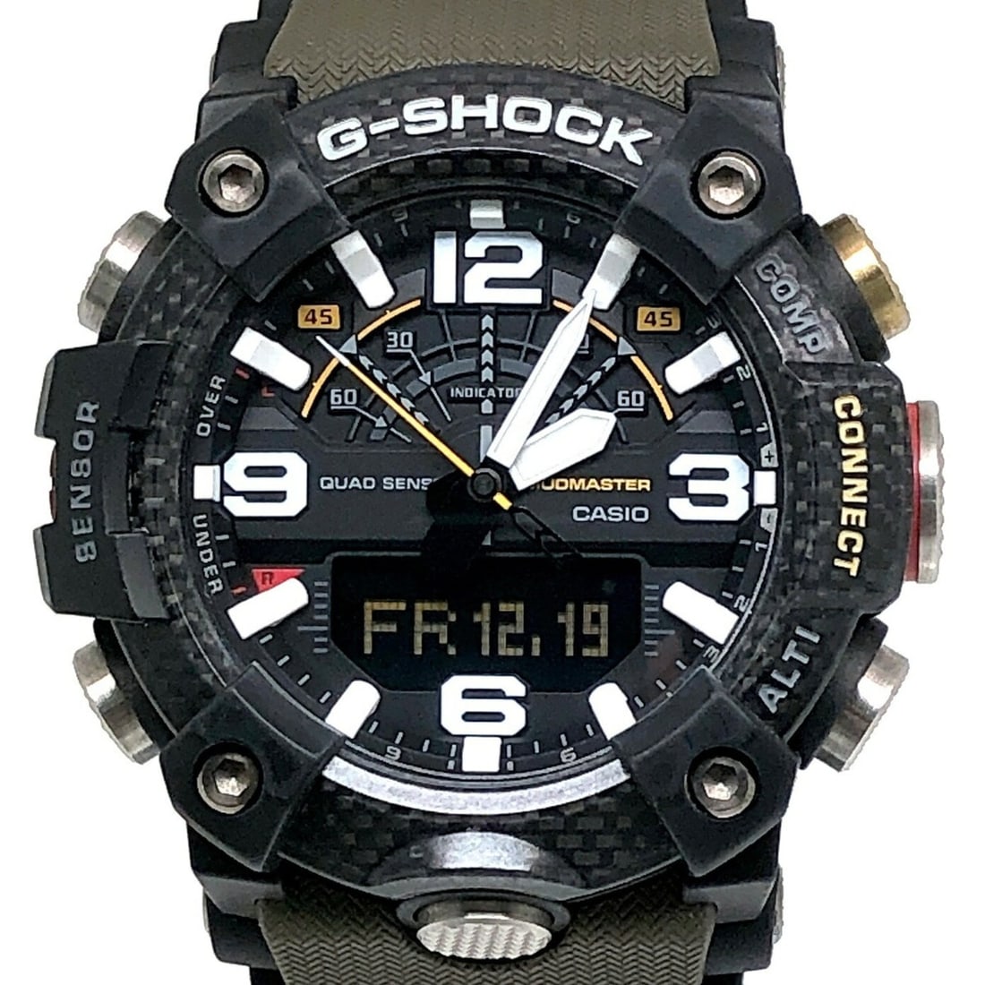G-SHOCK CASIO Watch GG-B100-1A3 MUDMASTER Double LED Light Quad Sensor Carbon Core Guard Structure: --- Catalog ---Category: Category: DesignType: WristwatchColor: Black, KhakiGender: MenDisplay: AnalogCategory: GeneralLine: G-ShockBrand: CasioModel: GG-B100-1A3Category: FunctionsFunctions: Light---
