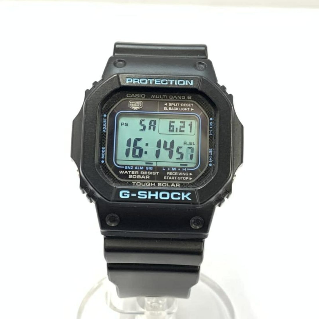 Casio G-SHOCK watch GW-M5610BA-1JF: --- Catalog ---Category: SizeWrist Size: 25.5cm / 10.03''Case Diameter: 45mm / 1.77''Category: DesignType: WristwatchColor: BlueGender: UnisexColor (Dial): BlueMaterial (Case): RubberCategory: General