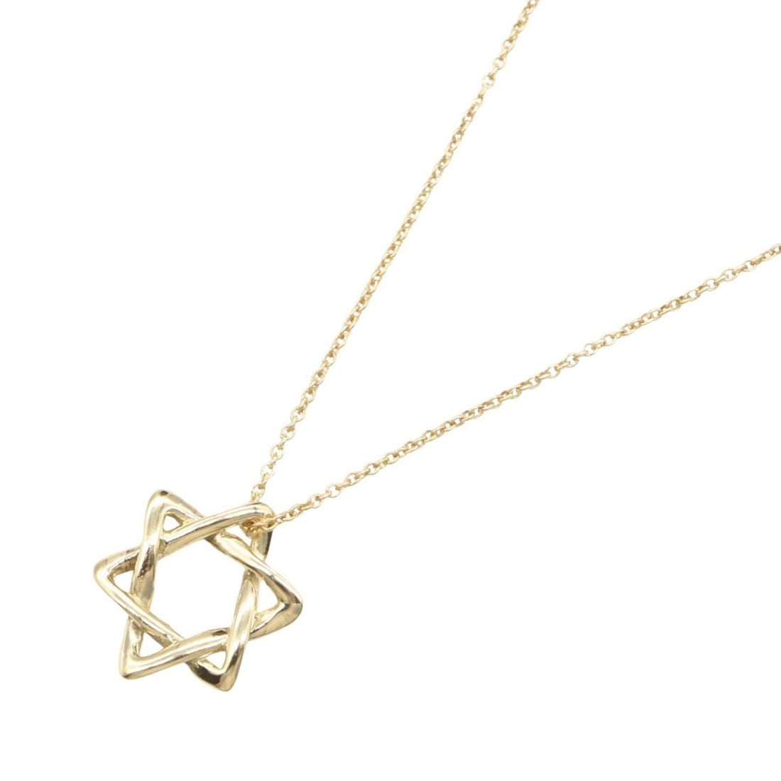 Tiffany & Co. Star of David Necklace, 18K (Yellow Gold), Women's Jewelry, Gold Tone: --- Catalog ---Category: SizePendant Size: 11mm x 11mm / 0.43'' x 0.43''Neck Circumference: 41 cm / 16.14''Category: DesignColor: Yellow goldGender: WomenMaterial: Yellow gold (18K)Necklace Type: Neck