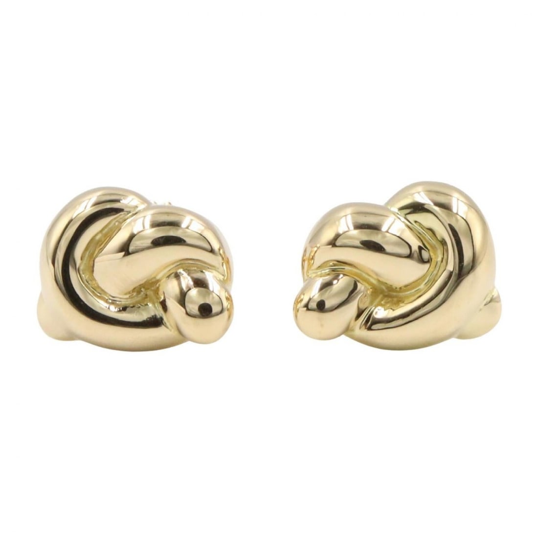Tiffany & Co. Knot Earrings, 18K (Yellow Gold), Women's Jewelry, Gold Tone (1 of 13)