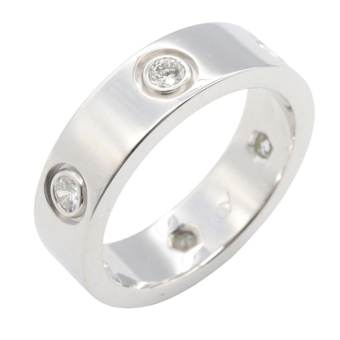 Cartier Love Ring 6PD - Ring/Finger Jewelry 18KWG (White Gold) Diamond Women's Silver Tone Clear (1 of 15)