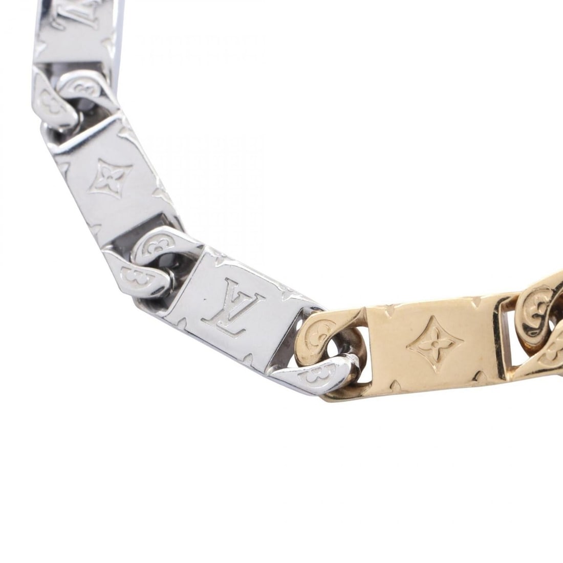 Louis Vuitton Monogram Tie-Up Necklace Jewelry GP (Gold Plated) Stainless Steel Men's Gold Tone: --- Catalog ---Category: SizeNeck Circumference: 50 cm / 19.68''Category: DesignColor: Gold, SilverGender: MenMaterial: Gold plating, Stainless steelNecklace Type: NecklaceCategory: GeneralBrand: Loui