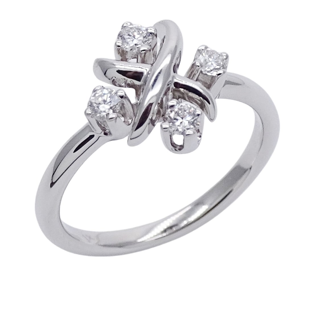 Tiffany & Co. Women's Ring, Brand Name, PT950 Platinum, Diamond, Jean Schlumberger, Approx. 1cm, (1 of 13)