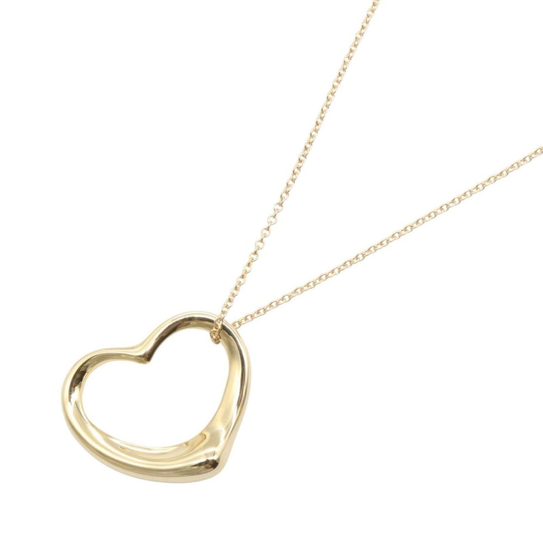 Tiffany & Co. Open Heart Necklace, Medium Size, 18K (Yellow Gold), Women's Jewelry, Gold Tone: --- Catalog ---Category: SizePendant Size: 17mm x 22mm / 0.66'' x 0.86''Neck Circumference: 40.5 cm / 15.94''Category: DesignColor: GoldGender: WomenMaterial: Yellow gold (18K)Necklace Type: NecklaceC