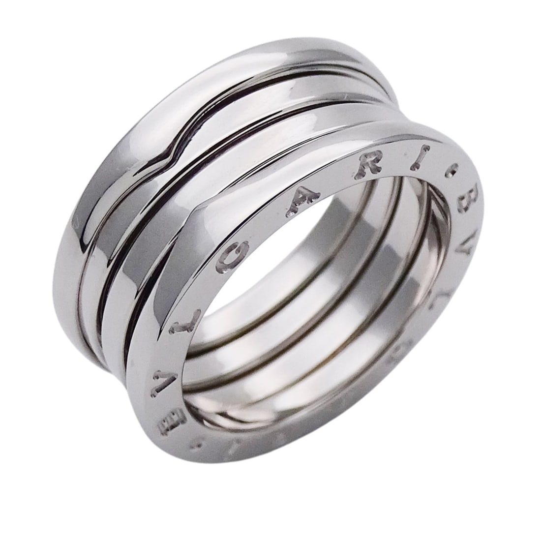 Bulgari BVLGARI Ring for Women and Men, Brand Ring, 750WG B-zero1, 3-band, White Gold, Size #54: --- Catalog ---Category: SizeWidth: 8.6mm / 0.34''Weight: 10.3g / 0.36oz.JP Size: 13US Size: 6.5Category: DesignType: Band ringColor: White goldGender: WomenMaterial: White gold (18K)Category: General