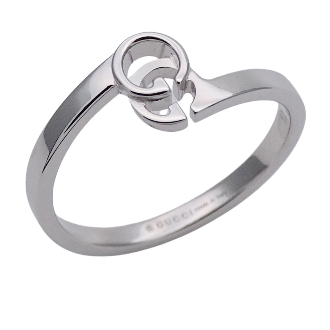 Gucci ring for women, brand name ring, 750WG GG running white gold, size #12 (approx. 1 inch),: --- Catalog ---Category: SizeJP Size: 11.5US Size: 6Category: DesignType: Band ringColor: White goldGender: WomenMaterial: White gold (18K)Category: GeneralBrand: GucciCountry of Origin: Italy--- Item