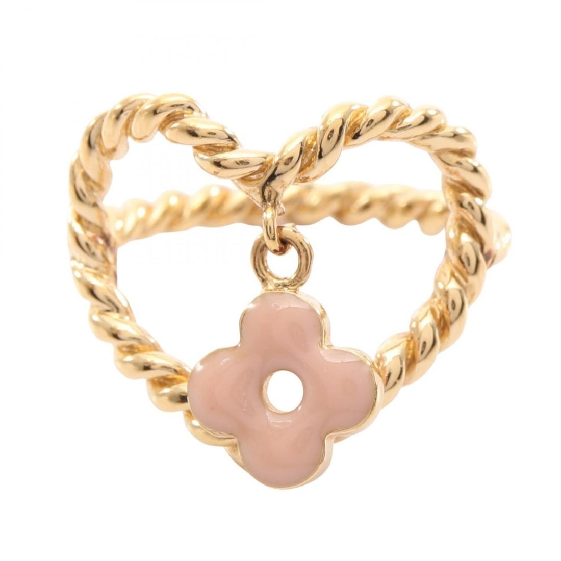 Louis Vuitton Baguecoeur Sweet Monogram Ring - Gold Plated Jewelry Women's Gold/Pink Tones: --- Catalog ---Category: SizeJP Size: 16.5US Size: 8Category: DesignType: Band ringColor: Gold, PinkGender: WomenMaterial: Gold platingCategory: GeneralBrand: Louis Vuitton--- Item List ---Section: Co