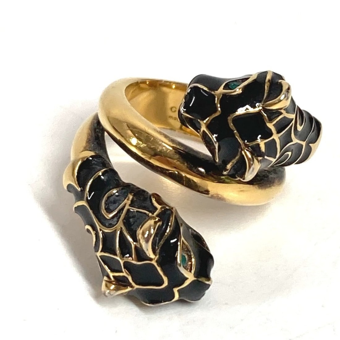 GUCCI Double Tiger Head Accessory Jewelry Ring - Metal Men's & Women's Gold 1: --- Catalog ---Category: SizeJP Size: 12US Size: 6.5Category: DesignColor: BlackGender: Men,WomenMaterial: MetalCategory: GeneralBrand: GucciCountry of Origin: Italy--- Item List ---Section: Condition