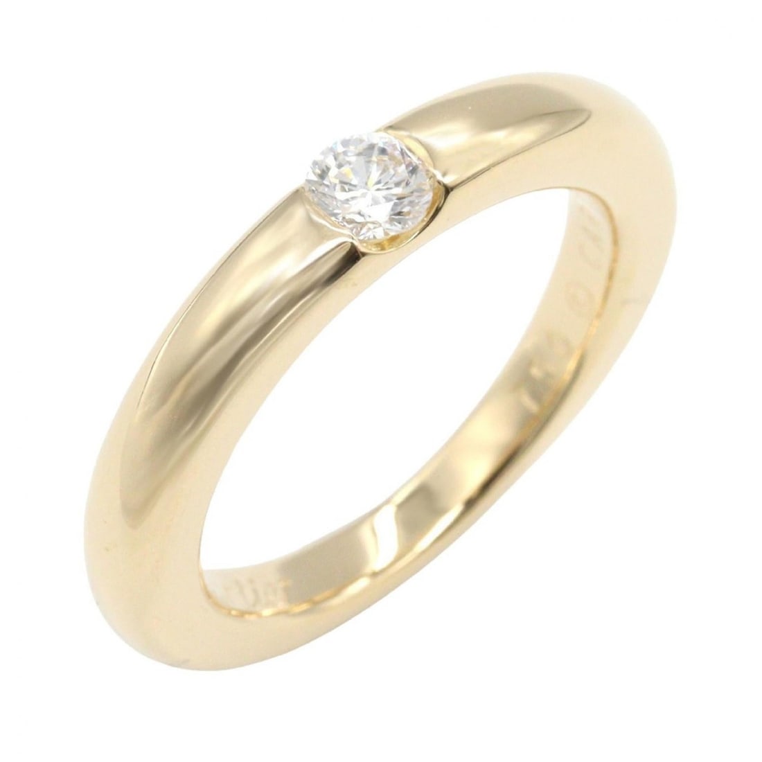 Cartier Ellipse Ring 1PD Jewelry 18K (Yellow Gold) Diamond Women's Gold Tone Clear (1 of 8)