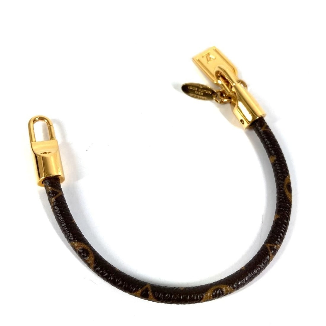 LOUIS VUITTON M6605 Monogram Bracelet Lock It Accessory Jewelry Bangle Canvas Women's Brown: --- Catalog ---Category: SizeLength: 17.5cm / 6.88''Category: DesignType: BangleColor: BrownGender: WomenMaterial: Canvas, MonogramCategory: GeneralMPN: BC0134Brand: Louis VuittonCountry of Origin: Sp