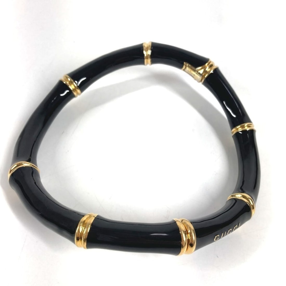 GUCCI 830377 25SS Bamboo Logo Choker Accessory Jewelry Necklace Aluminum Men's Women's Black: --- Catalog ---Category: SizeNeck Circumference: 38.5 cm / 15.15''Category: DesignColor: Black, GoldGender: Men,WomenMaterial: AluminumNecklace Type: ChokerCategory: GeneralMPN: 830377Brand: GucciCoun