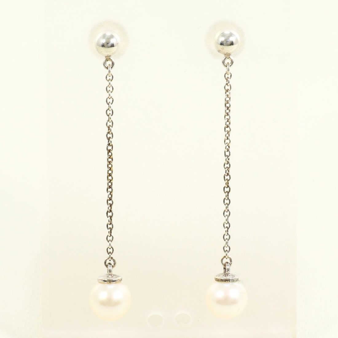 Tiffany & Co. Silver Earrings with Pearls, Total Weight 1.3g, Jewelry, Like New, Free Shipping, Gift (1 of 15)