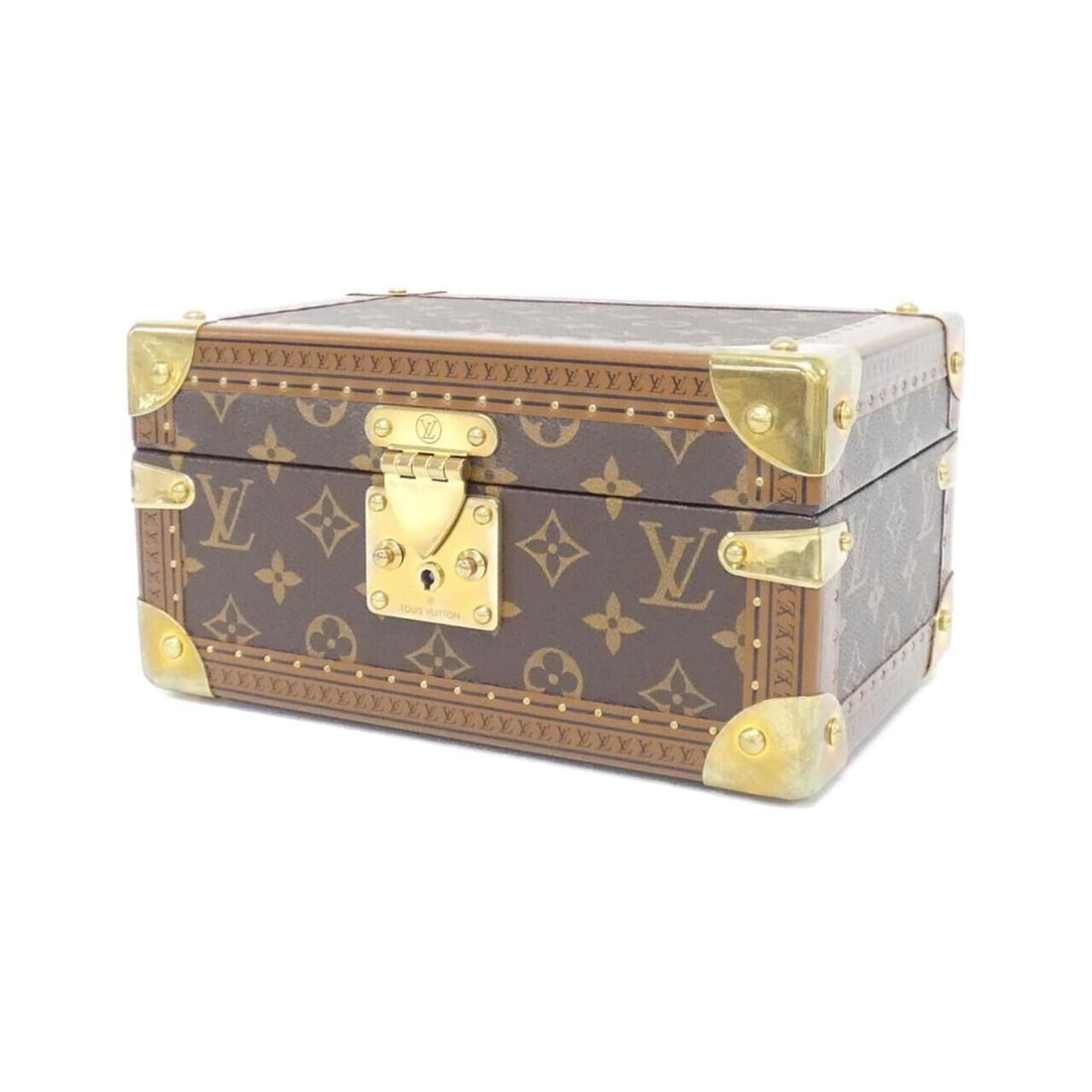 Louis Vuitton Monogram Trésor 24cm Jewelry Case M10138: --- Catalog ---Category: SizeSize (HxWxD): 13cm x 24cm x 17cm / 5.11'' x 9.44'' x 6.69''Category: DesignType: Jewelry caseColor: MarronMaterial: Coated canvasCategory: GeneralLine: MonogramBrand: Loui