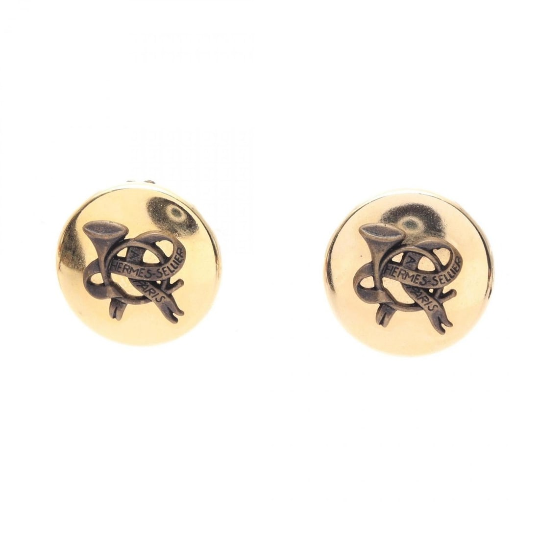 Hermès HERMES Horn Earrings Jewelry GP (Gold Plated) Women's Gold: --- Catalog ---Category: SizeSize (HxWxD): 25.00mm x 25.00mm / 0.98'' x 0.98''Category: DesignType: Clip earringsColor: GoldGender: WomenMaterial: Gold platingCategory: GeneralBrand: Hermes--- Item Li