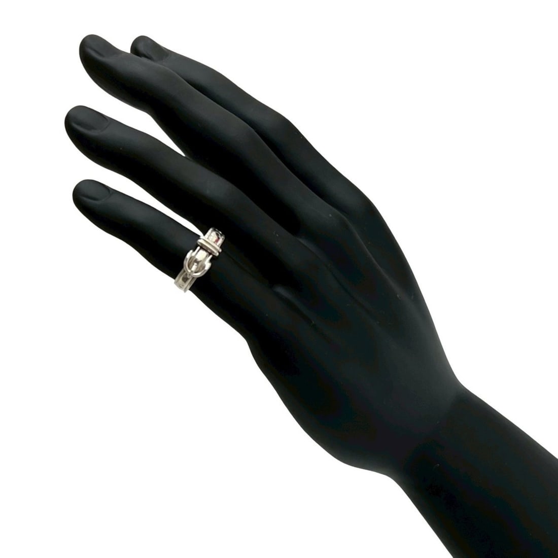 HERMES Santur Silver 925 Ring, Size 9, Women's Jewelry, Silver, 14312 (1 of 10)