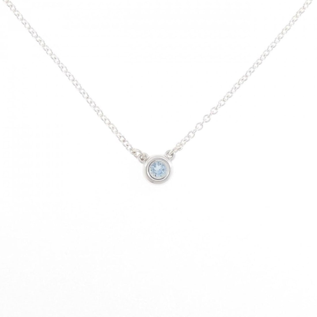 Tiffany & Co. By the Yard Necklace: --- Catalog ---Category: SizePendant Size: 4.6mm / 0.18''Neck Circumference: 41 cm / 16.14''Category: DesignStone: AquamarineGender: WomenMaterial: Silver 925Necklace Type: NecklaceCategory: