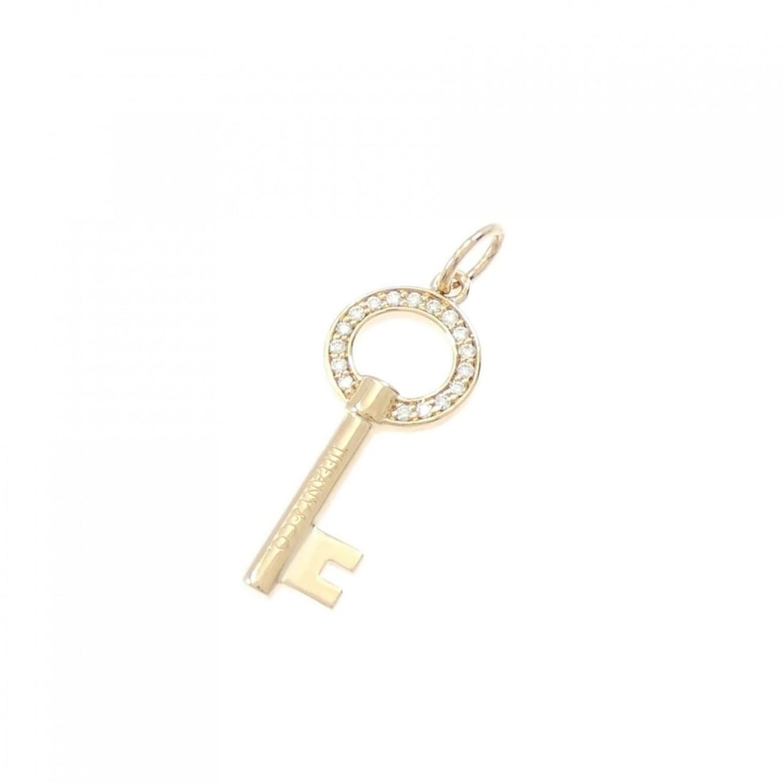 Tiffany & Co. Modern Open Round Key Pendant: --- Catalog ---Category: SizePendant Size: 25.6mm x 8.7mm / 1'' x 0.34''Category: DesignStone: DiamondGender: WomenMaterial: Pink gold (18K)Necklace Type: PendantCategory: GeneralBrand: Tiffany---