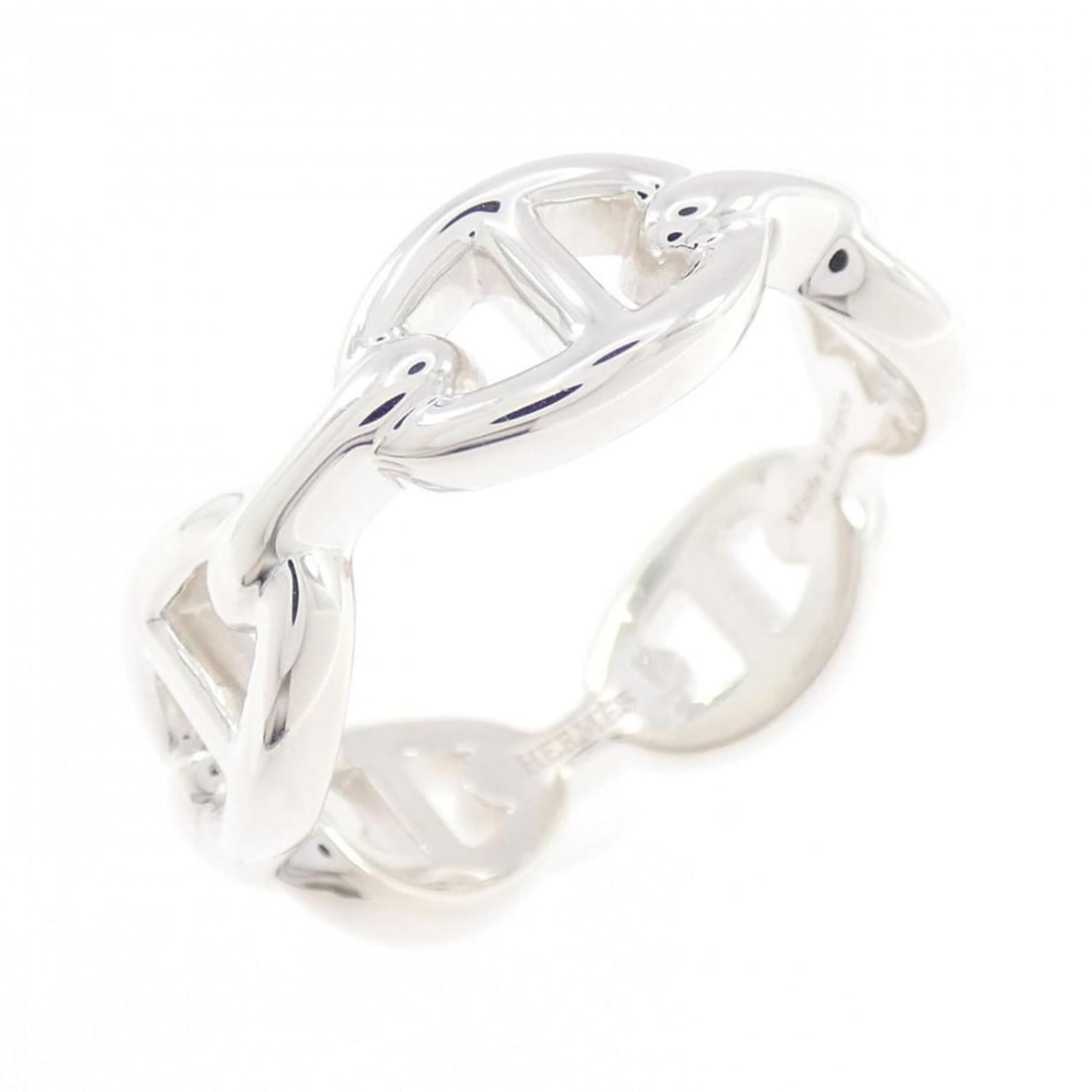 Hermes Hermès Chaine d'Ancre Enchainée Ring: --- Catalog ---Category: SizeUS Size: 8Brand Size: 56Category: DesignType: Band ringColor: SilverGender: Women,MenMaterial: Silver 925Category: GeneralMPN: H109507BBrand: Hermes--- Item List