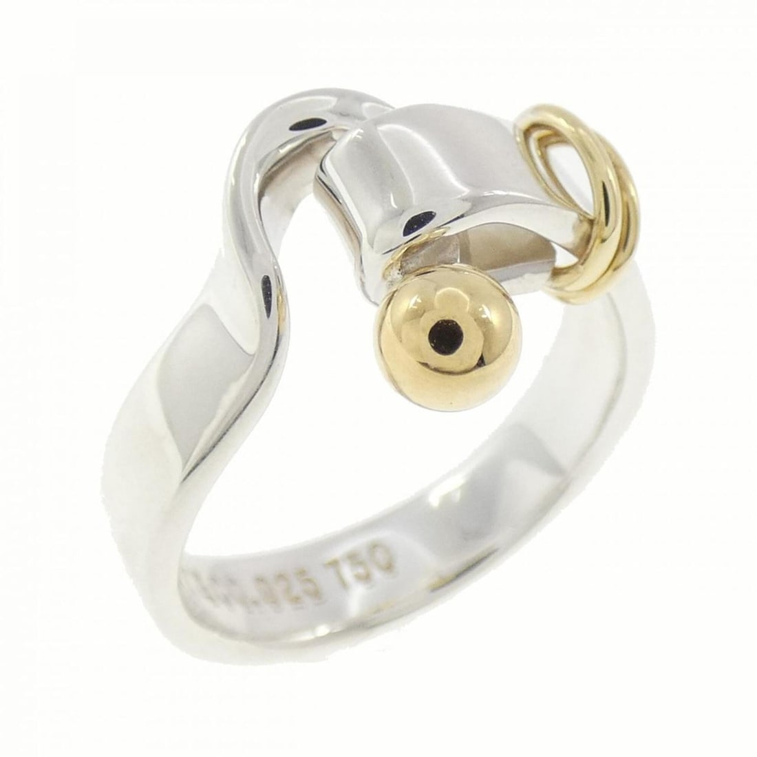 Tiffany Love Knot Ring: --- Catalog ---Category: SizeJP Size: 9.0US Size: 5Category: DesignType: Band ringGender: WomenMaterial: Silver 925, Yellow gold (18K)Category: GeneralBrand: Tiffany--- Item List ---Section:
