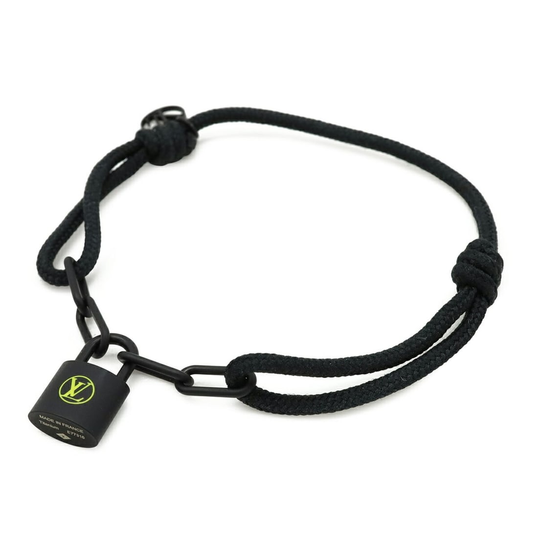 LOUIS VUITTON Louis Vuitton Bracelet Silver Lockit Virgil Abloh Cadena Motif Titanium Noir Black: --- Catalog ---Category: SizeTotal Length: 25cm / 9.84''Category: DesignType: Charm braceletColor: Black, NoirGender: MenMaterial: TitaniumCategory: GeneralBrand: Louis Vuitton--- Item List