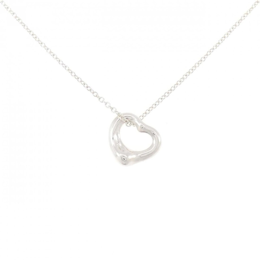 Tiffany Open Heart Necklace: --- Catalog ---Category: SizePendant Size: 10.7mm x 10.7mm / 0.42'' x 0.42''Neck Circumference: 41 cm / 16.14''Category: DesignGender: WomenMaterial: Silver 925Pendant Type: PendantNecklace Type: