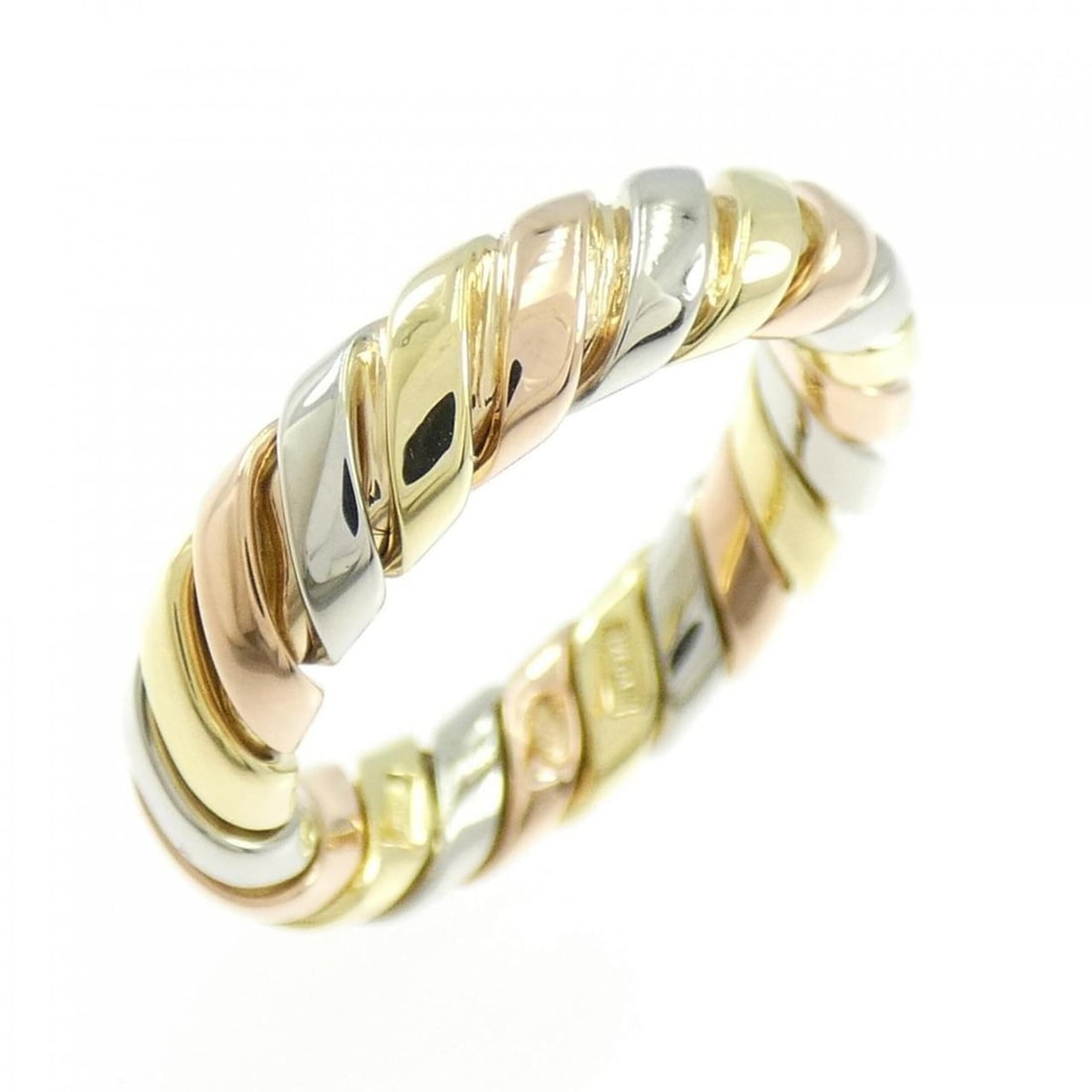 Bvlgari Tubogas Ring: --- Catalog ---Category: SizeJP Size: 9US Size: 5Category: DesignType: Band ringColor: Pink gold, White gold, Yellow goldGender: WomenMaterial: Pink gold (18K), White gold (18K), Yellow gold (18K)Cate