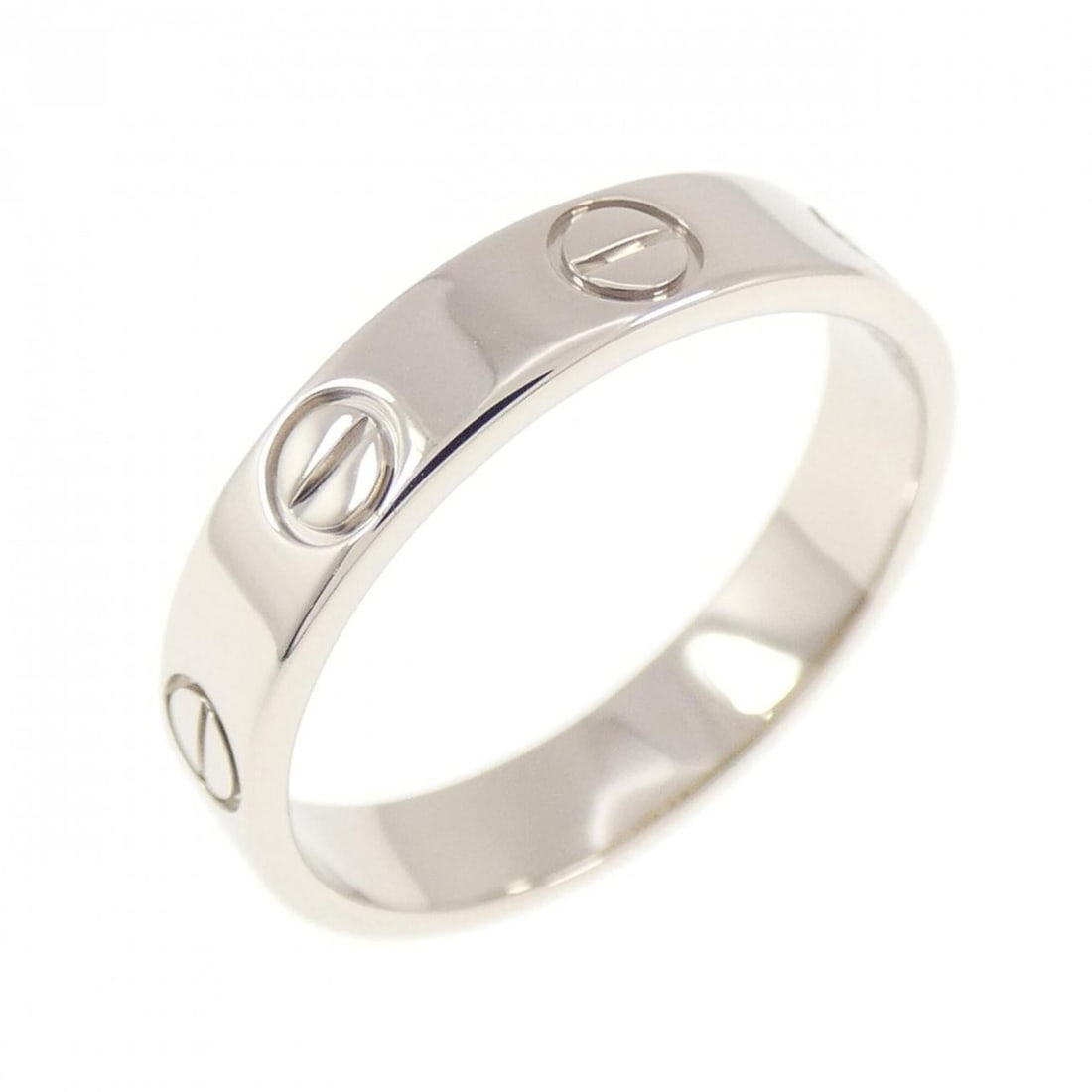 Cartier Mini Love Ring: --- Catalog ---Category: SizeUS Size: 5Brand Size: 49Category: DesignType: Band ringColor: White goldGender: WomenMaterial: White gold (18K)Category: GeneralBrand: Cartier--- Item List ---Section: Con
