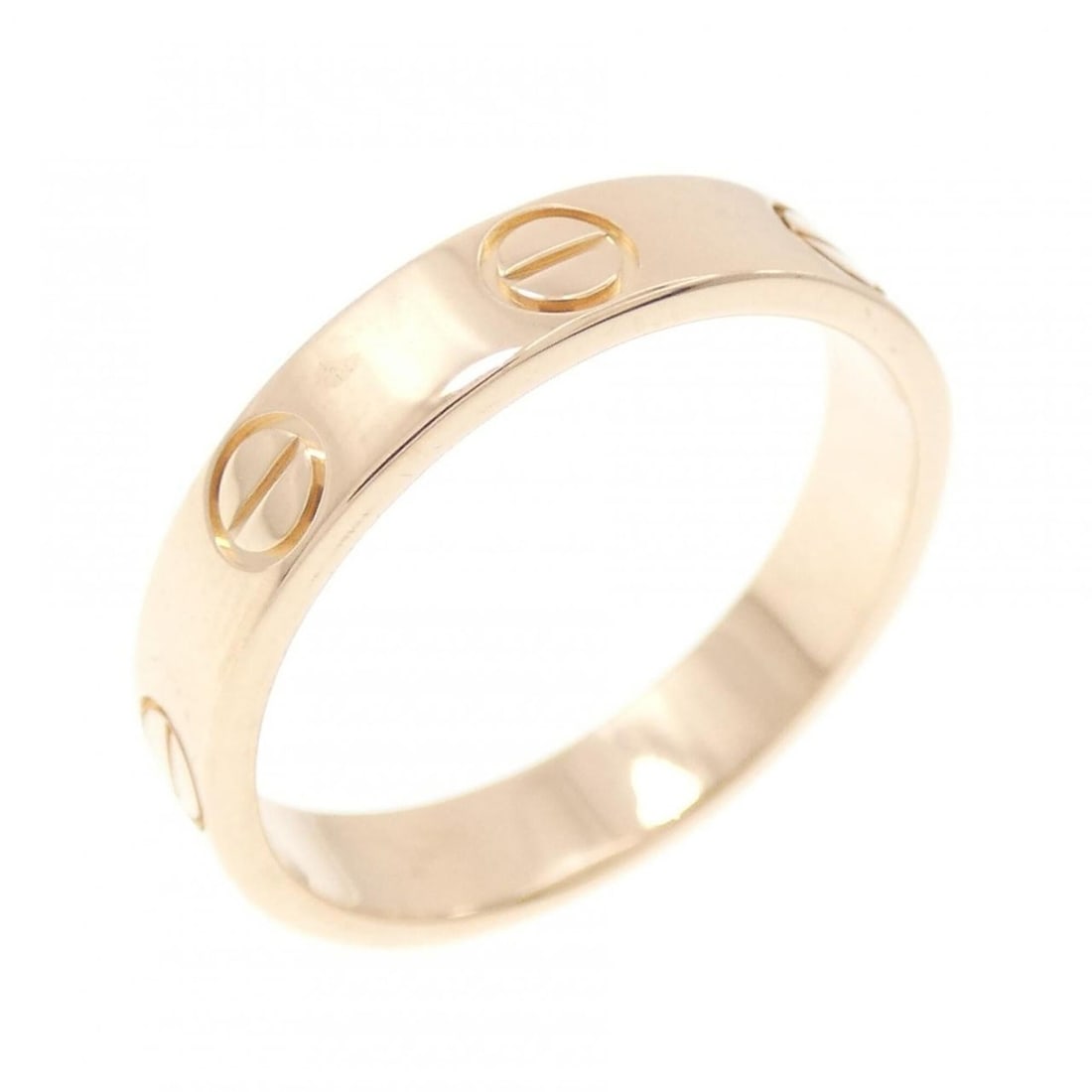 Cartier Mini Love Ring: --- Catalog ---Category: SizeUS Size: 5Brand Size: 49Category: DesignType: Band ringColor: Pink goldGender: WomenMaterial: Pink gold (18K)Category: GeneralBrand: Cartier--- Item List ---Section: