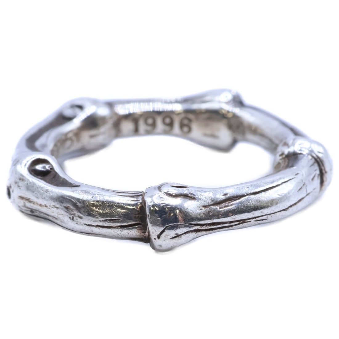 TIFFANY&Co. Tiffany 1996 925 Bamboo Ring, Silver, Women's: --- Catalog ---Category: SizeJP Size: 10US Size: 5.5Category: DesignType: Band ringColor: SilverGender: WomenMaterial: Silver 925Category: GeneralBrand: Tiffany--- Item List ---Section: ConditionRanki