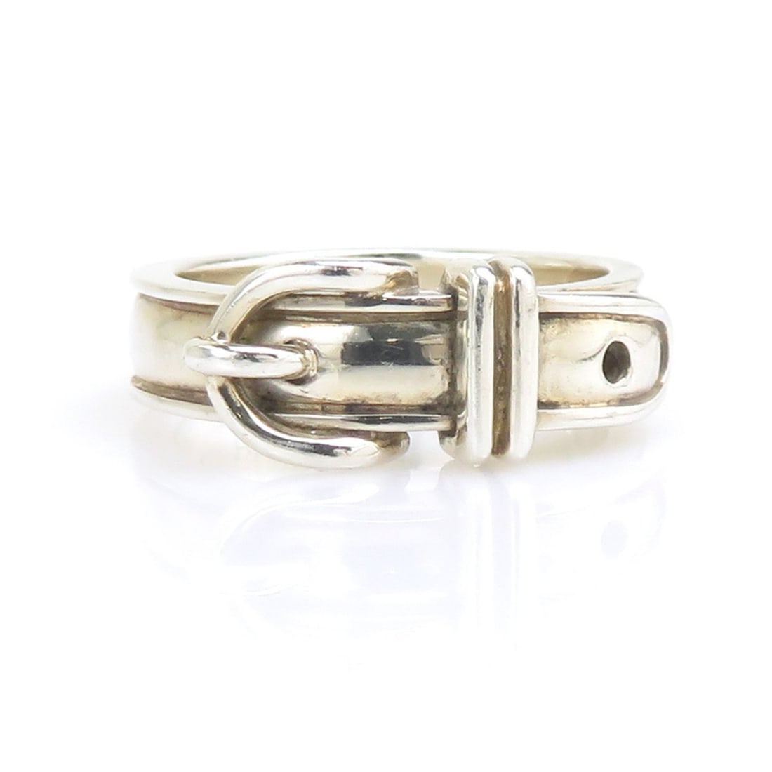 Hermes HERMES Ring, Ceinture, Sterling Silver 925, Silver, Women's, Size 1, e61839i (1 of 18)