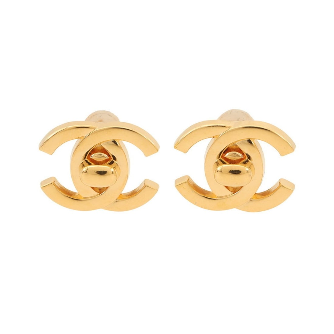 Chanel earrings, Coco Mark, turnlock, metal, 95A, CHANEL (1 of 20)