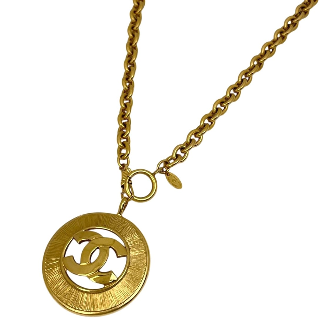 Chanel Coco Mark Necklace, Round, Long, GP Gold, Women's (1 of 10)