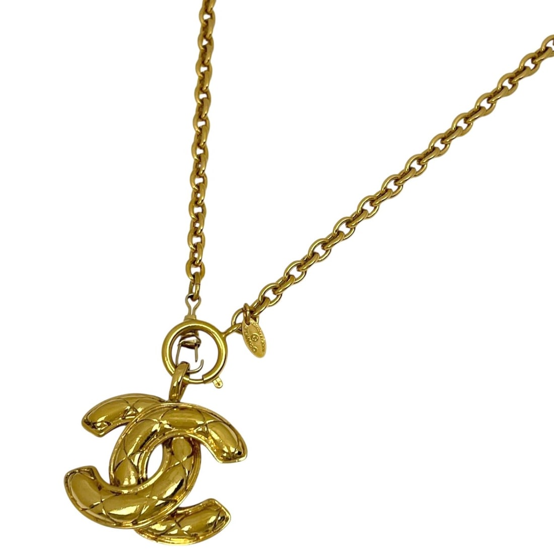 Chanel Coco Mark Chain Necklace GP Gold Women's (1 of 10)