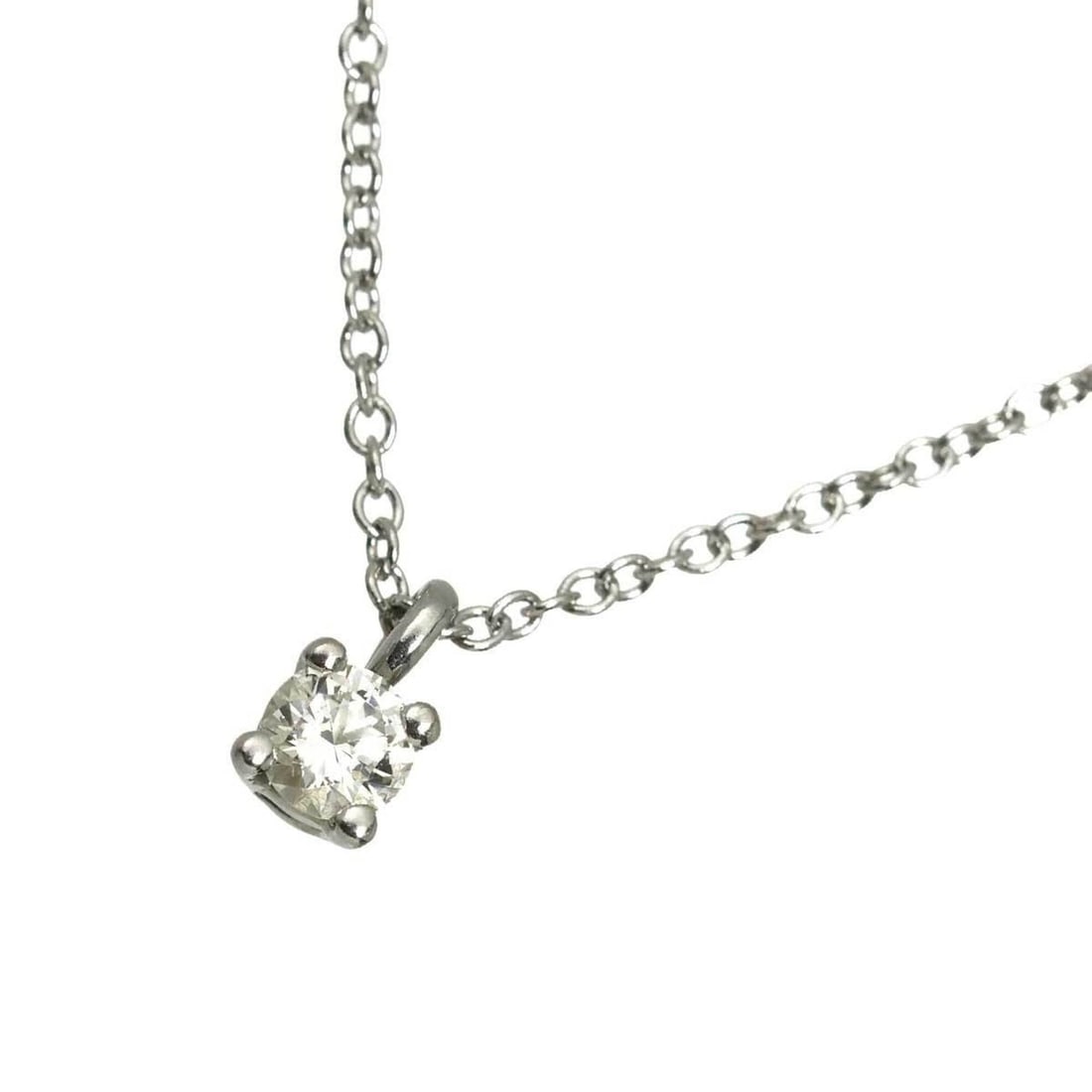 Tiffany & Co. Solitaire Diamond Necklace, 41cm, Platinum (Pt): --- Catalog ---Category: SizePendant Size: 6.1mm x 3.3mm / 0.24'' x 0.12''Neck Circumference: 41 cm / 16.14''Category: DesignGender: WomenMaterial: Platinum 950Necklace Type: NecklaceCategory: General