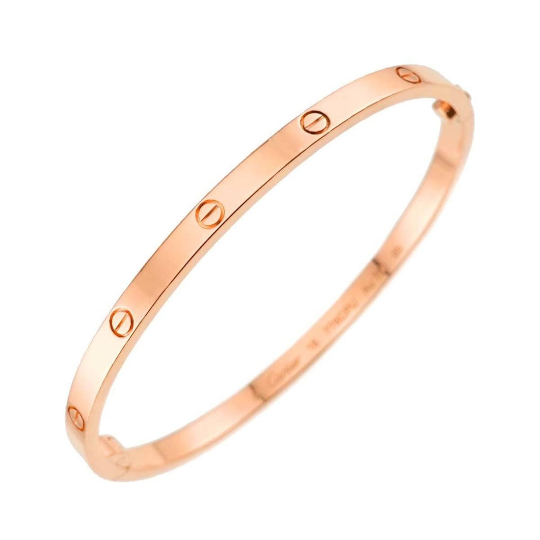 Cartier Love Bracelet Small SM #16 18K PG Pink Gold 750 Bangle: --- Catalog ---Category: SizeLength: 15cm / 5.9''Category: DesignType: Charm braceletColor: PinkGender: WomenMaterial: Pink gold (18K)Category: GeneralBrand: Cartier--- Item List ---Section: Condition