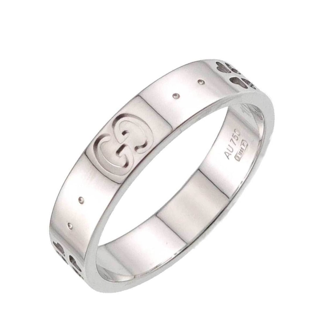 Gucci Icon Amor Forever #10 Ring, 18K WG White Gold 750.: --- Catalog ---Category: SizeJP Size: 9US Size: 5Category: DesignColor: WhiteGender: WomenMaterial: White gold (18K)Category: GeneralBrand: Gucci--- Item List ---Section: ConditionRanking: Rank A Used
