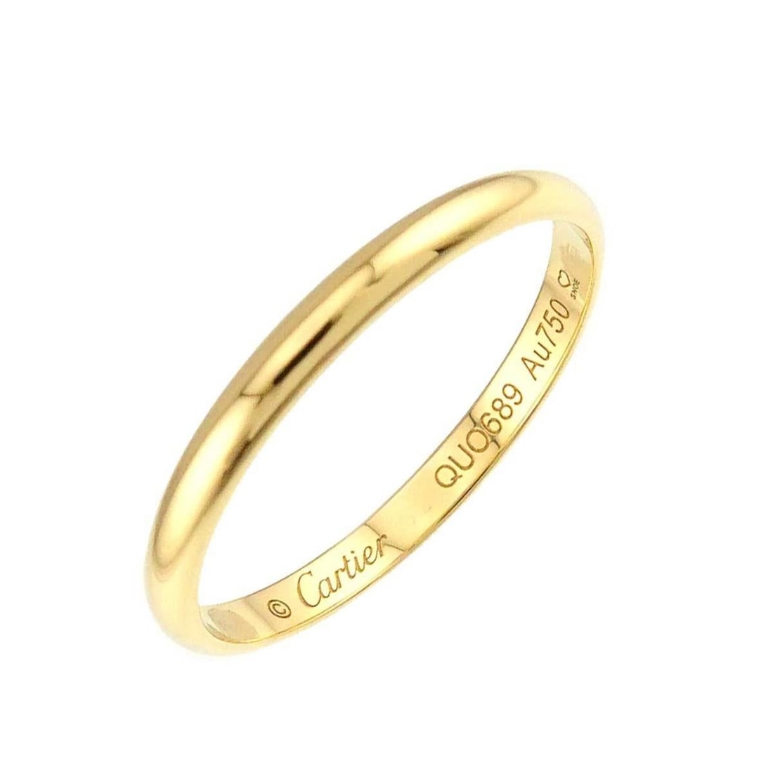 Cartier 1895 Classic Band Ring #62, 2.5mm wide, 18K YG Yellow Gold 750.: --- Catalog ---Category: SizeUS Size: 10.5Brand Size: 62Category: DesignType: Band ringGender: Women,MenMaterial: Yellow gold (18K)Category: GeneralBrand: Cartier--- Item List ---Section: ConditionRan