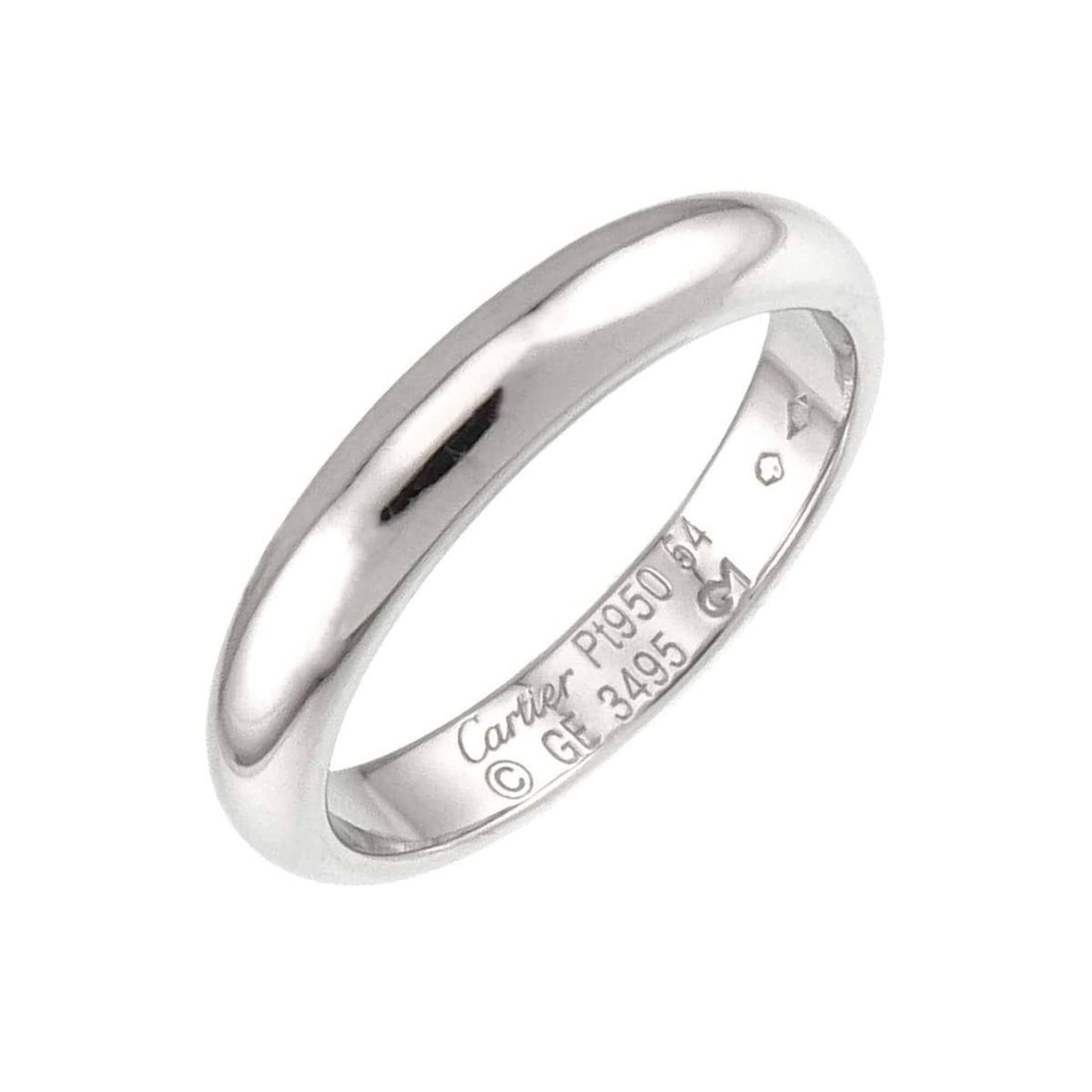 Cartier 1895 Classic Band #54 Ring, Platinum.: --- Catalog ---Category: SizeUS Size: 7Brand Size: 54Category: DesignType: Band ringColor: PlatinumGender: Women,MenMaterial: Platinum 950Category: GeneralBrand: Cartier--- Item List ---Section: Condi