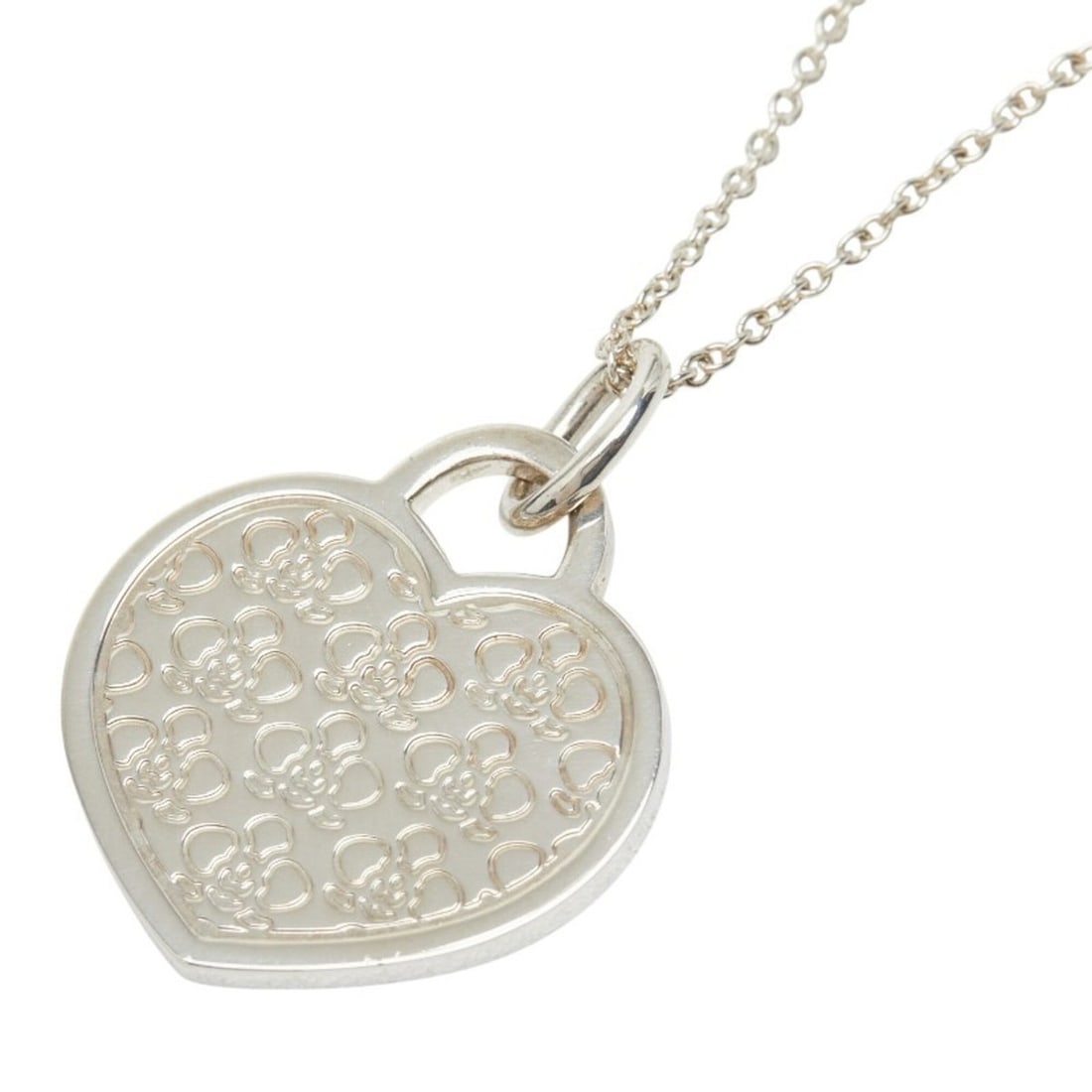 Tiffany & Co. GO WOMEN Women's Marathon 2016 Heart Motif Necklace, SV925 Silver, Ladies' TIFFANY&Co.: --- Catalog ---Category: SizePendant Size: 20.1mm x 18.6mm / 0.79'' x 0.73''Neck Circumference: 40 cm / 15.74''Category: DesignGender: WomenMaterial: Silver 925Necklace Type: NecklaceCategory: General