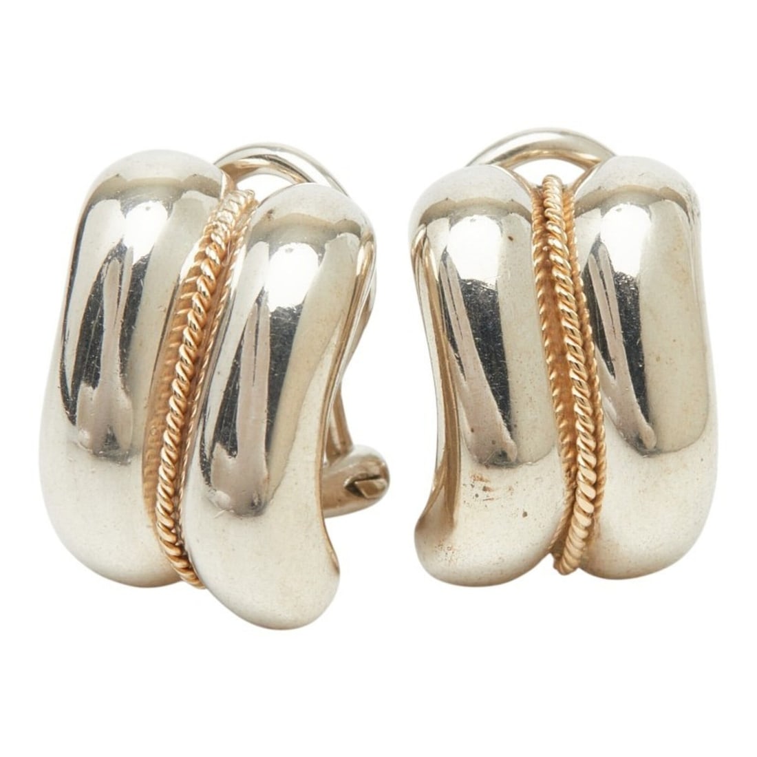 Tiffany & Co. Twist Rope Necklace, SV925 Silver and K14YG Yellow Gold Combination, for Women.: --- Catalog ---Category: SizeSize (HxWxD): 16.40mm x 11.40mm / 0.65'' x 0.45''Category: DesignType: Clip earringsGender: WomenMaterial: Silver 925, Yellow gold (14K)Category: GeneralBrand: Tiffany--- 