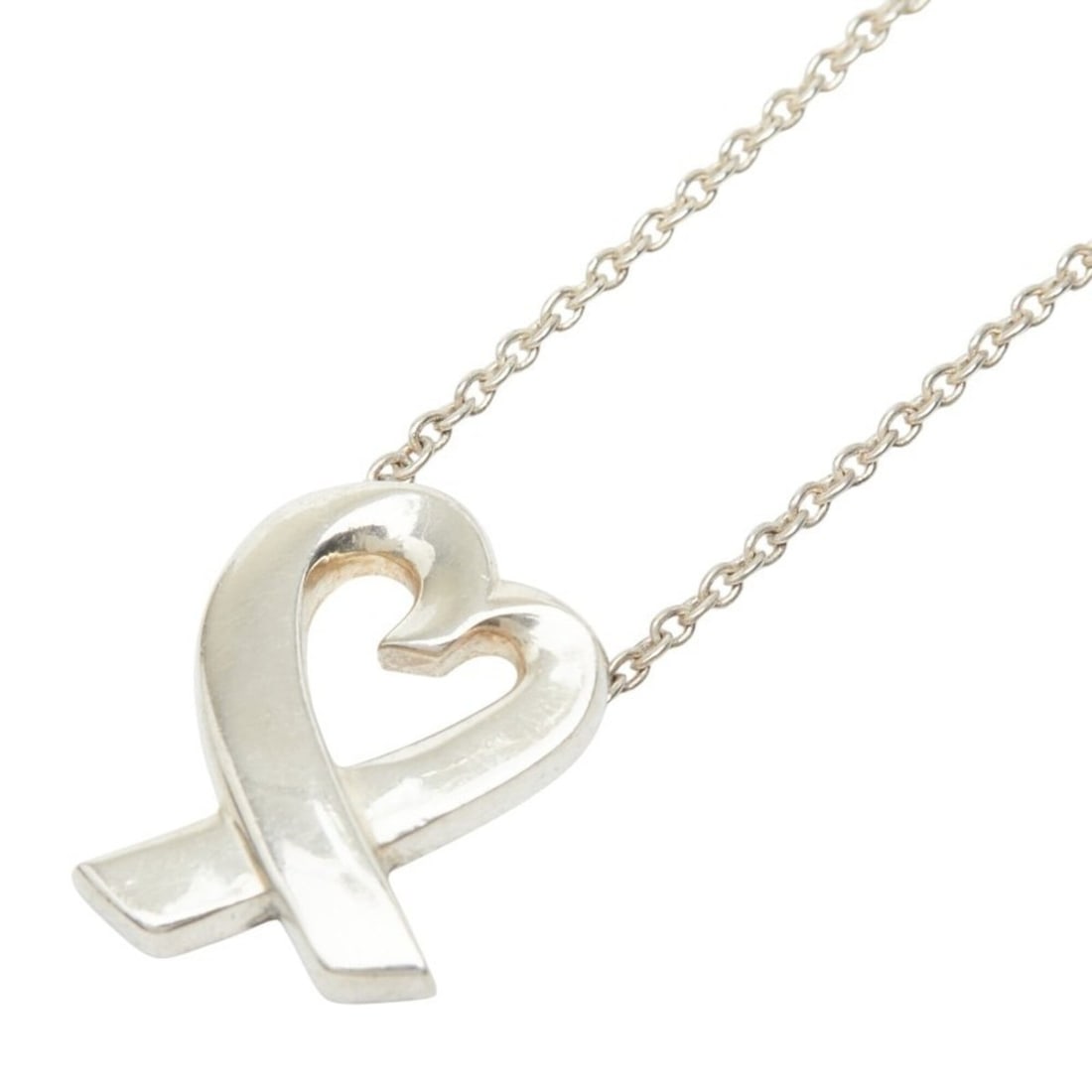 Tiffany & Co. Loving Heart Necklace, SV925 Silver, Women's.: --- Catalog ---Category: SizePendant Size: 15.4mm x 11.2mm / 0.6'' x 0.44''Neck Circumference: 42 cm / 16.53''Category: DesignGender: WomenMaterial: Silver 925Necklace Type: NecklaceCategory: GeneralB