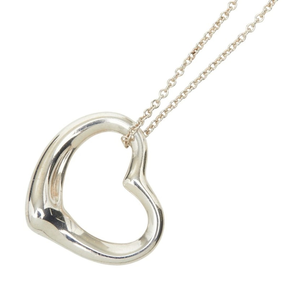 Tiffany & Co. Open Heart Necklace, SV925 Silver, Women's.: --- Catalog ---Category: SizePendant Size: 23.7mm x 27.4mm / 0.93'' x 1.07''Neck Circumference: 43.5 cm / 17.12''Category: DesignGender: WomenMaterial: Silver 925Necklace Type: NecklaceCategory: Gener