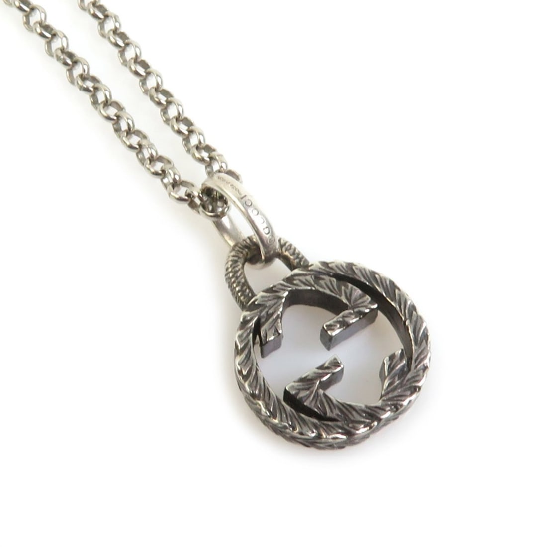 Gucci necklace, Interlocking G design, 925 sterling silver, men's and women's, M65071 e61820i (1 of 10)